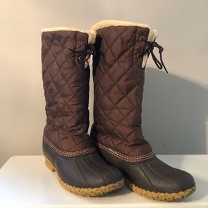 Quilted L.L. Bean Boots w/ Faux Sherpa Lining